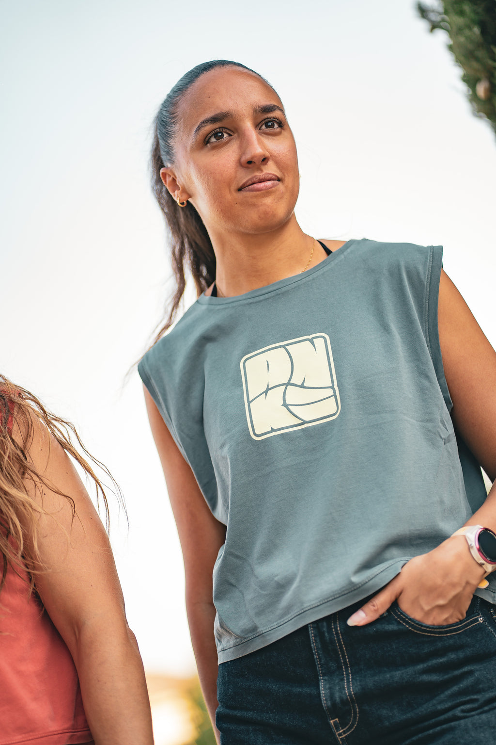 ESSENTIAL TANK Washed Gris