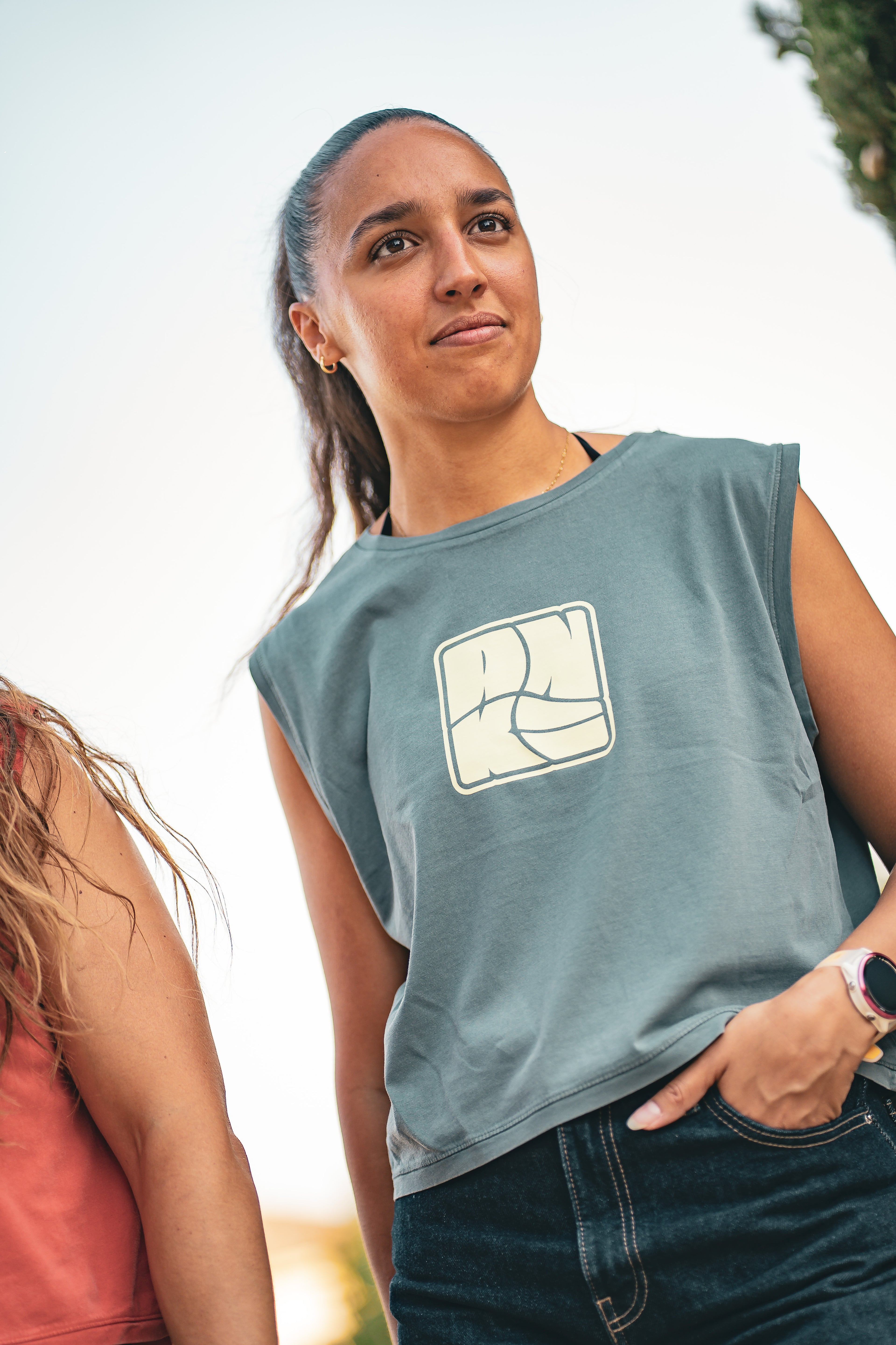 ESSENTIAL TANK Washed Gris